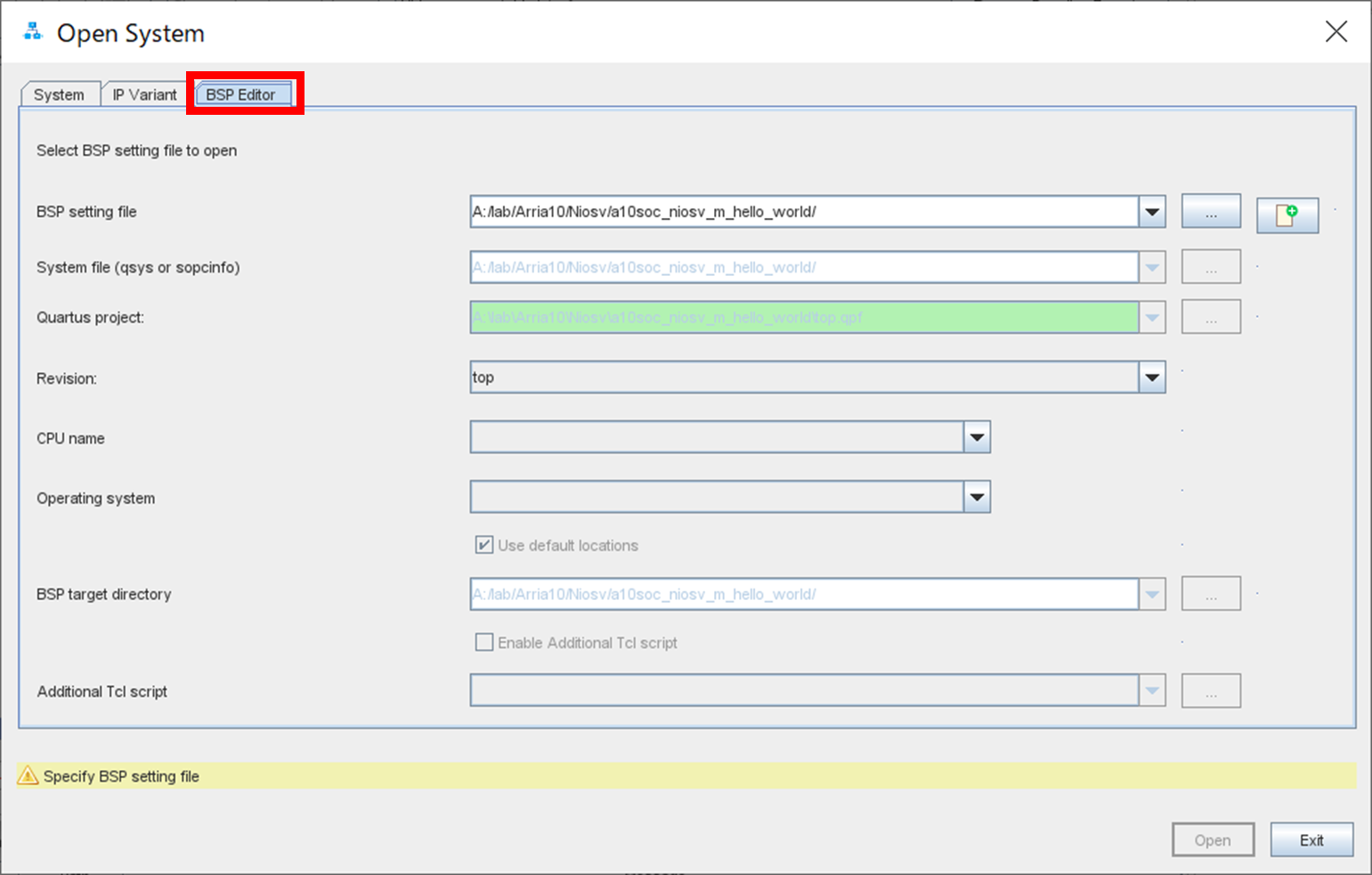 Nios® V Project Development Procedure Using Ashling* RiscFree* IDE ...