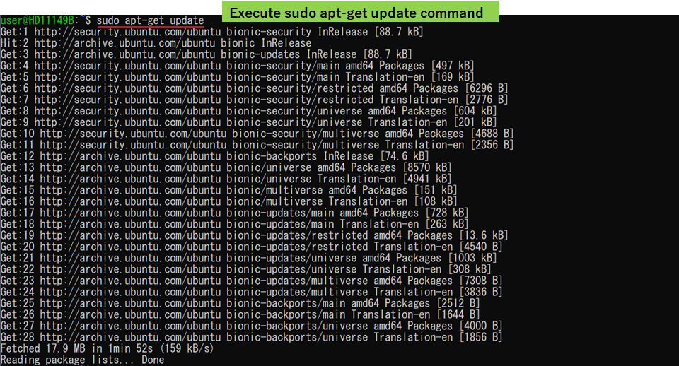 Fig9_Execute sudo apt-get update command to update package information.png