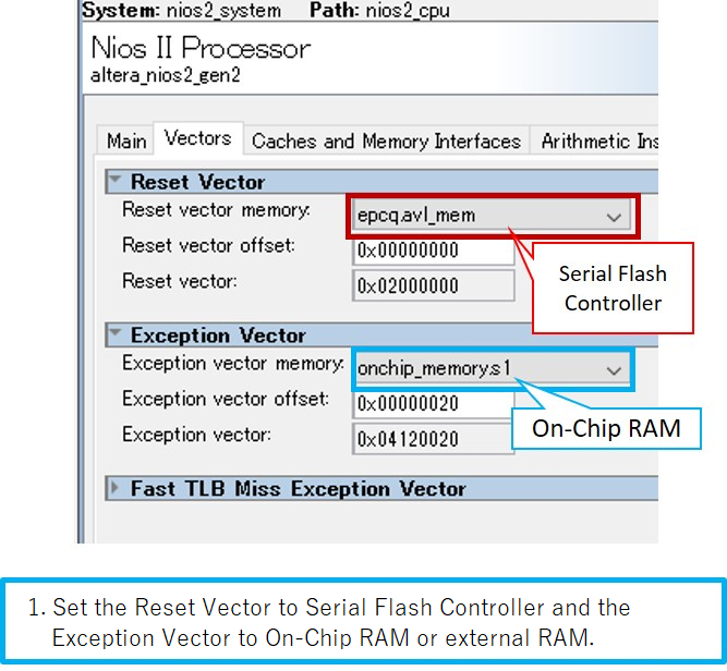 Fig9_Nios® II Vector setting in Boot Copier configuration.png